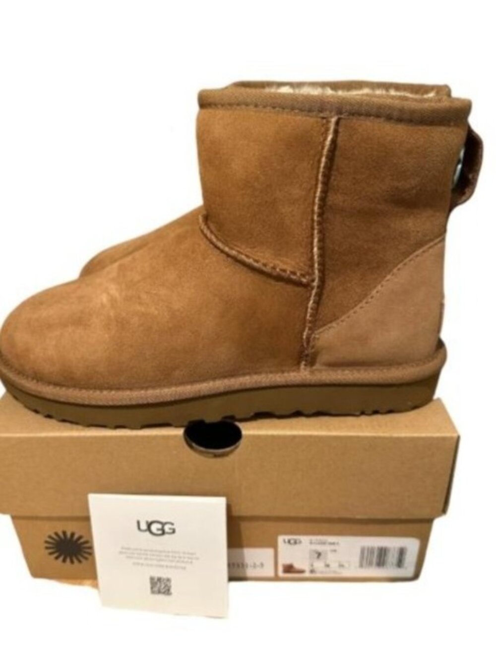 UGG Classic Mini II Sheepskin Chestnut Shoe 1016222 Women's 7 Boot New in Box
